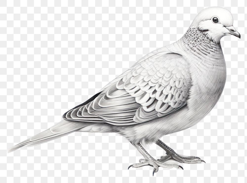 PNG Animal pigeon bird monochrome. AI generated Image by rawpixel.
