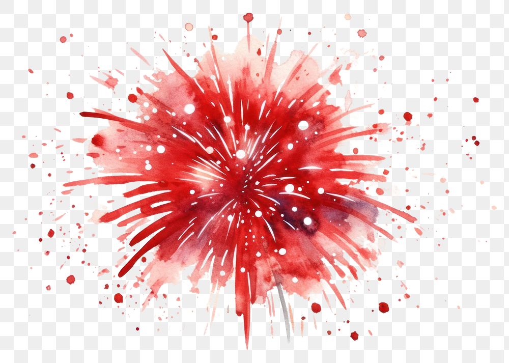 PNG Fireworks white background celebration splattered. AI generated Image by rawpixel.