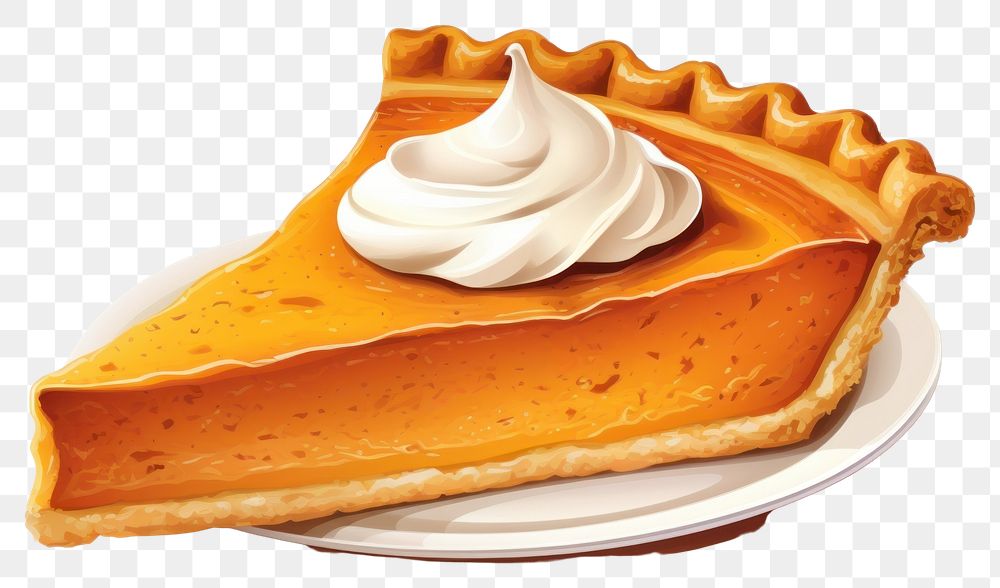 PNG Pie dessert pumpkin cream transparent background