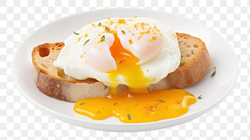 PNG Egg plate food white background. AI generated Image by rawpixel.