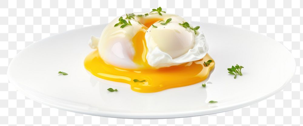 PNG Egg plate food white background. AI generated Image by rawpixel.