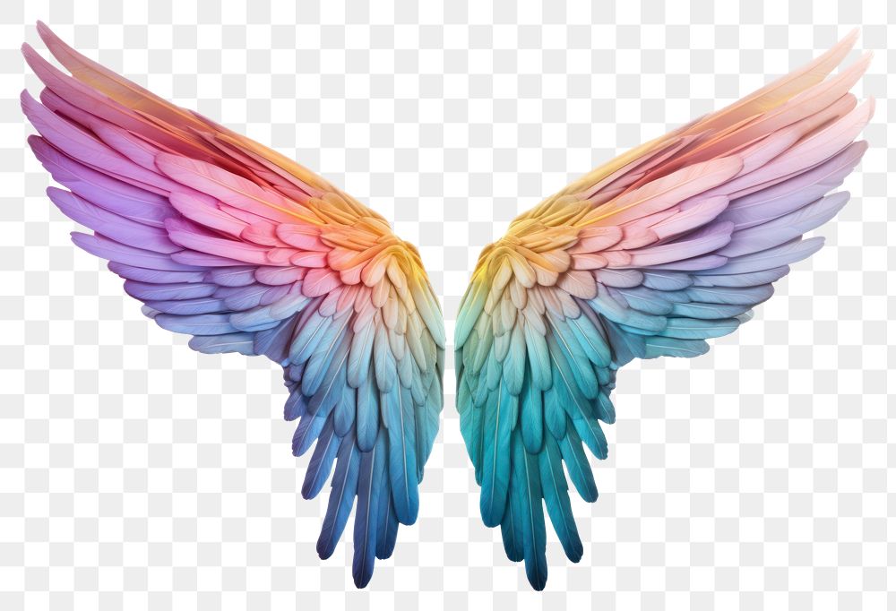 PNG Flying angel wing transparent background