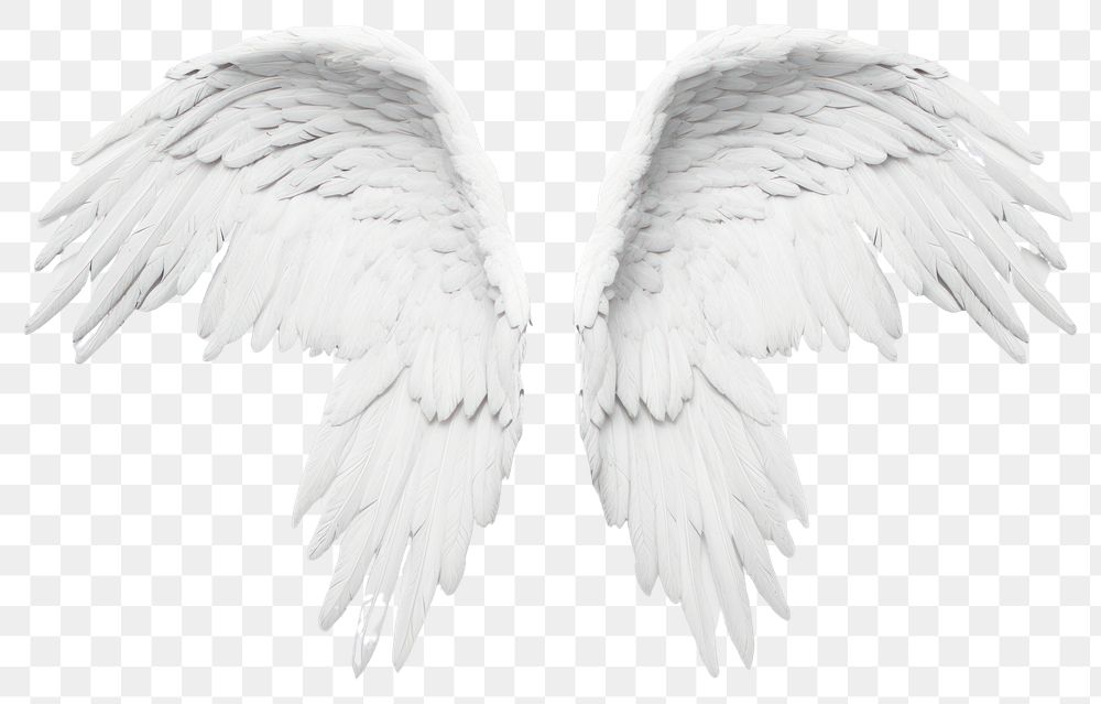 PNG White angel wing bird transparent background