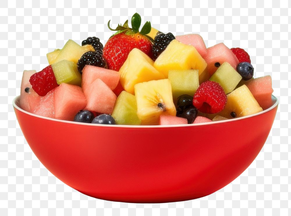 PNG Strawberry blueberry fruit salad. 