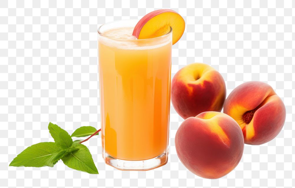 PNG Peach juice fruit drink. AI generated Image by rawpixel.