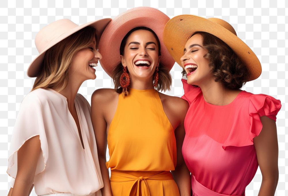 PNG Laughing fashion adult women. 