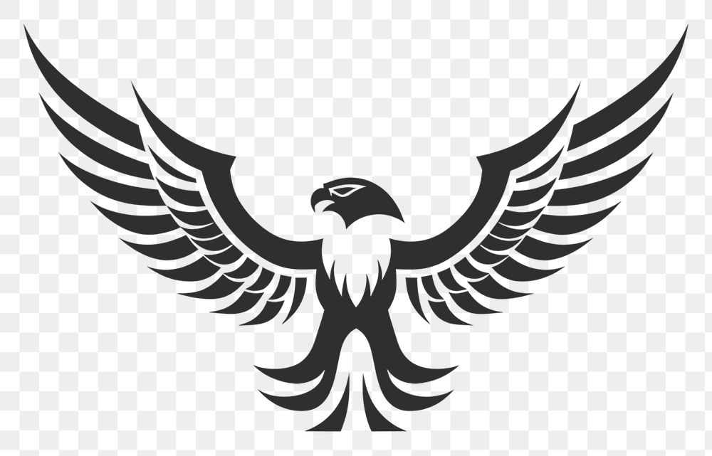 PNG Symbol bird monochrome vulture. AI generated Image by rawpixel.