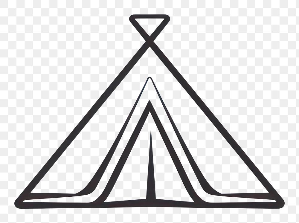 PNG Triangle cartoon drawing pyramid. AI generated Image by rawpixel.