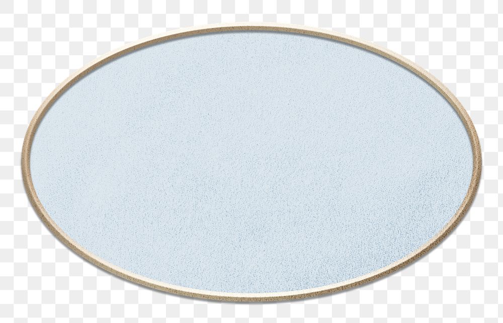 PNG blue oval frame, transparent background