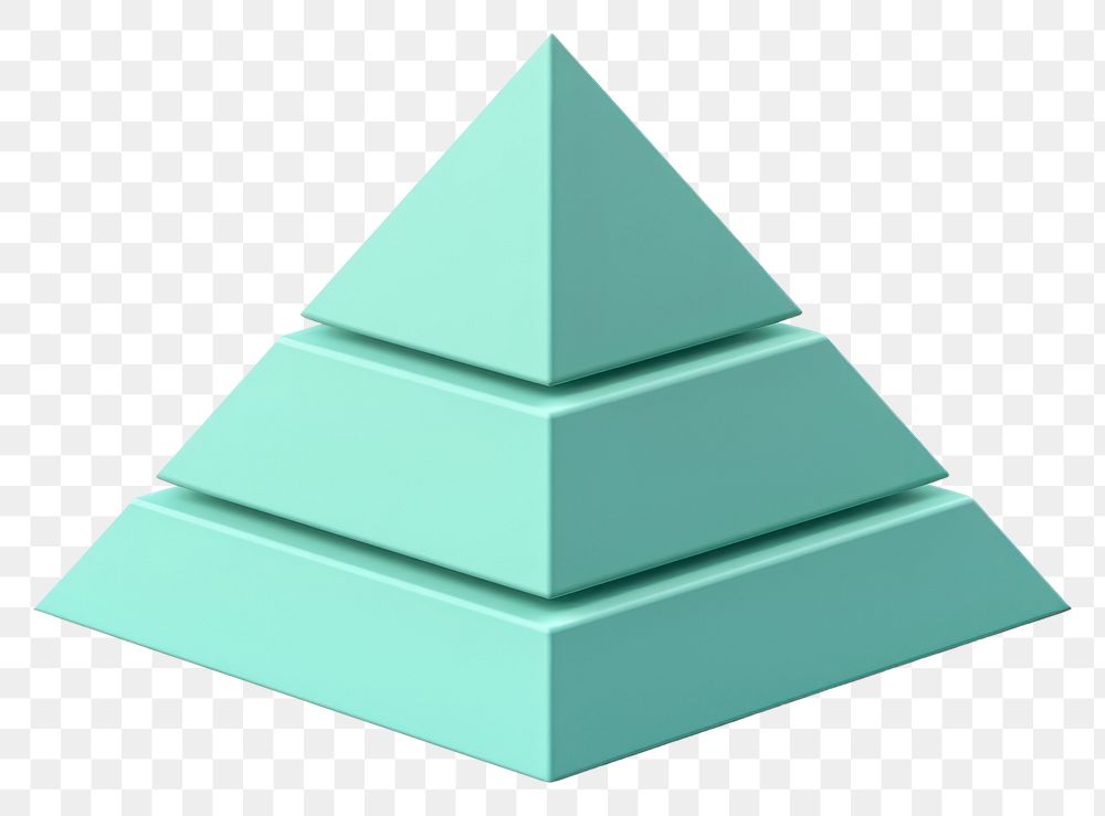 PNG Pyramid white background turquoise triangle. AI generated Image by rawpixel.