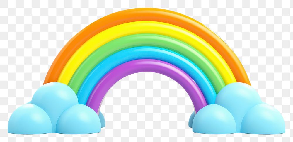 PNG Rainbow toy white background spectrum. AI generated Image by rawpixel.