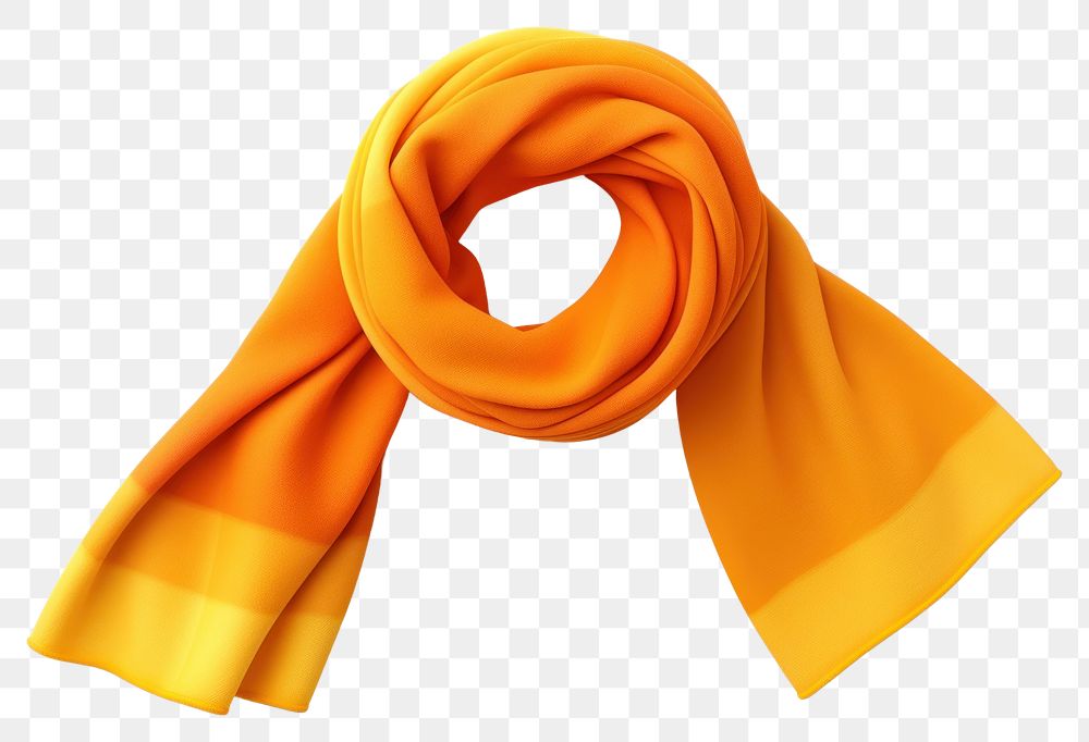 PNG Scarf yellow white background clothing. 