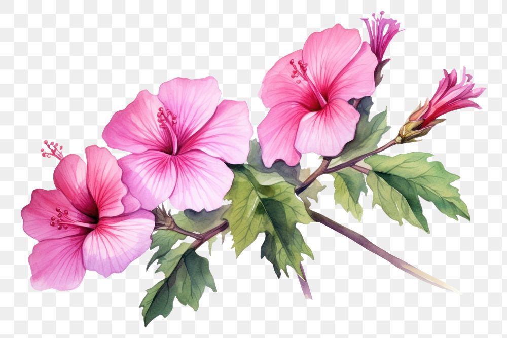 PNG Hibiscus blossom flower plant. 