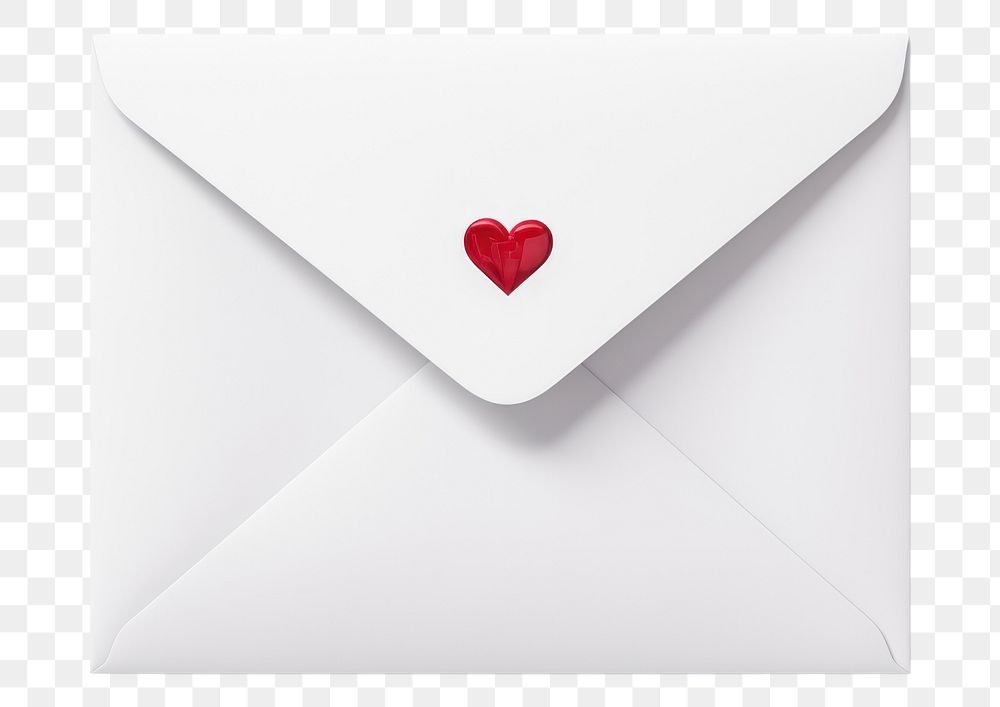 PNG Love letter envelope heart white. 