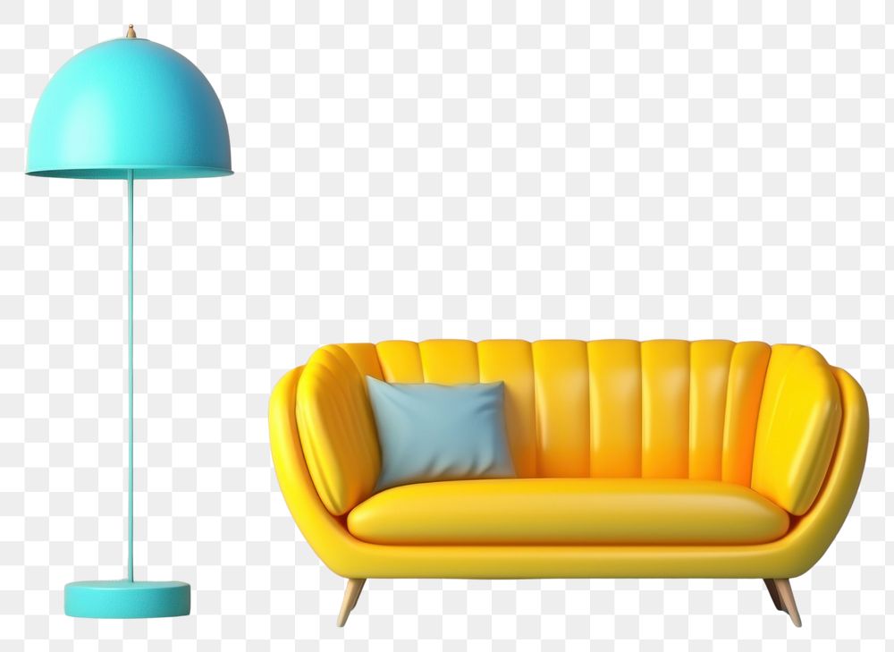 PNG Lamp furniture chair sofa. AI generated Image by rawpixel.