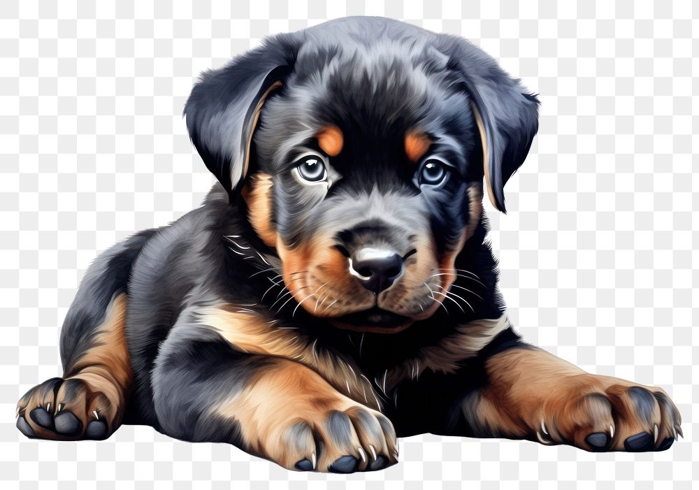 PNG Puppy rottweiler mammal animal. AI generated Image by rawpixel.