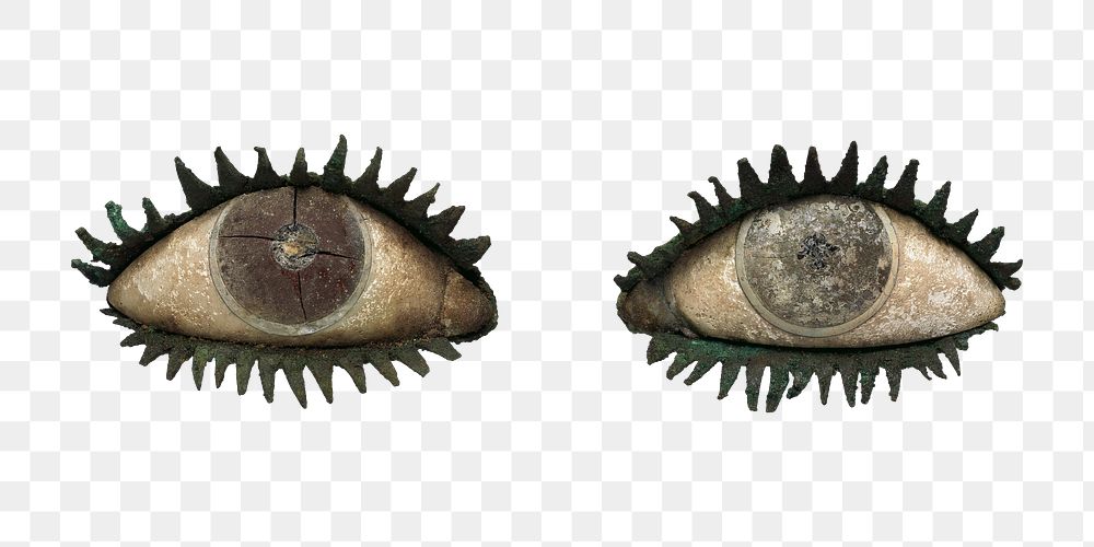 PNG Pair of eyes, ancient sculpture, transparent background. Remixed by rawpixel.