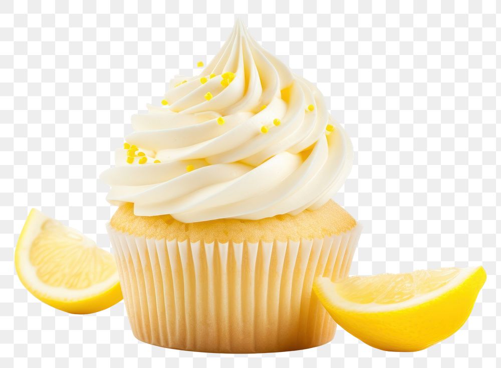 PNG Cupcake lemon dessert fruit transparent background