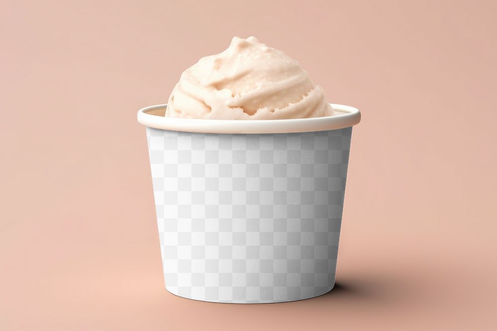 Ice cream, png transparent mockup