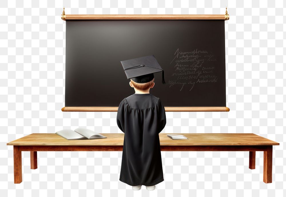 PNG Blackboard graduation furniture student. AI generated Image by rawpixel.