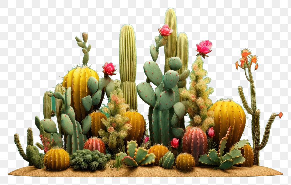 PNG Cactus plant freshness floristry. AI generated Image by rawpixel.