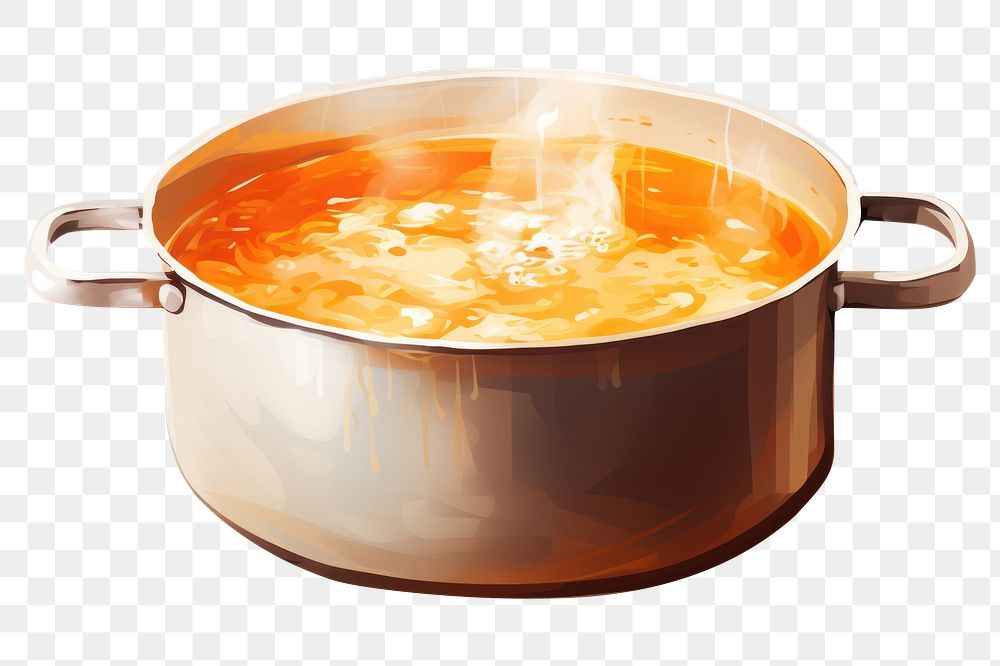 PNG Soup boiling dish food. AI generated Image by rawpixel.