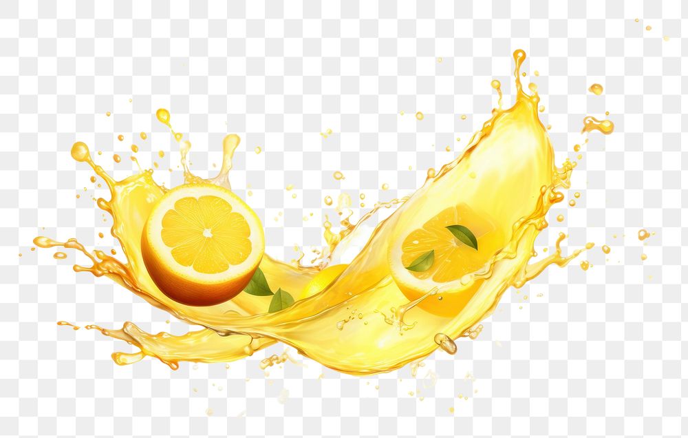 PNG Lemon painting fruit juice transparent background