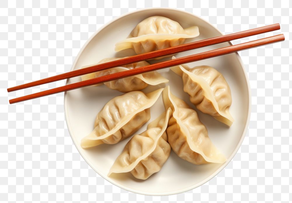 PNG Chopsticks dumpling plate food. 