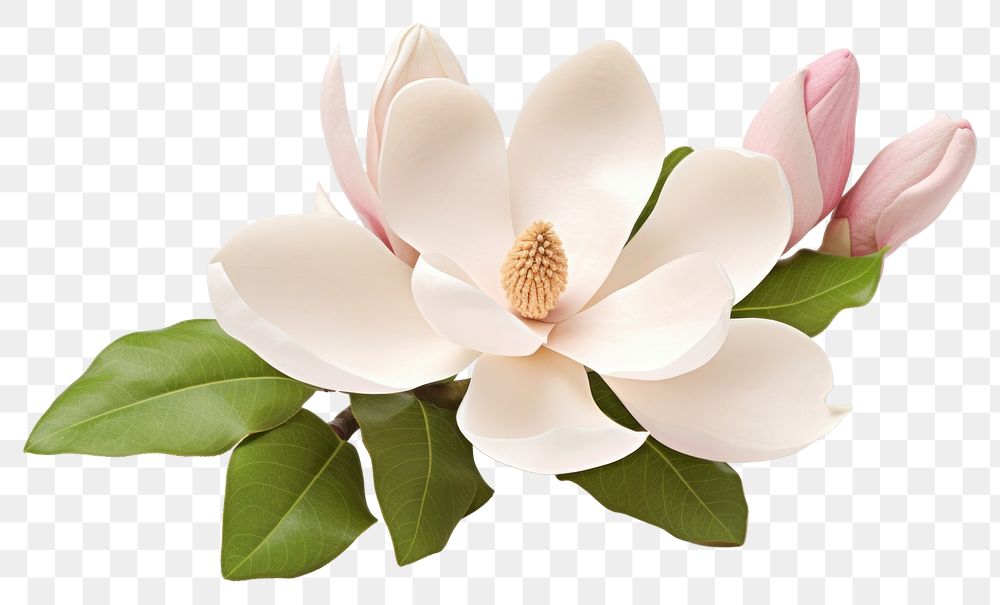 PNG Flower magnolia blossom petal. AI generated Image by rawpixel.