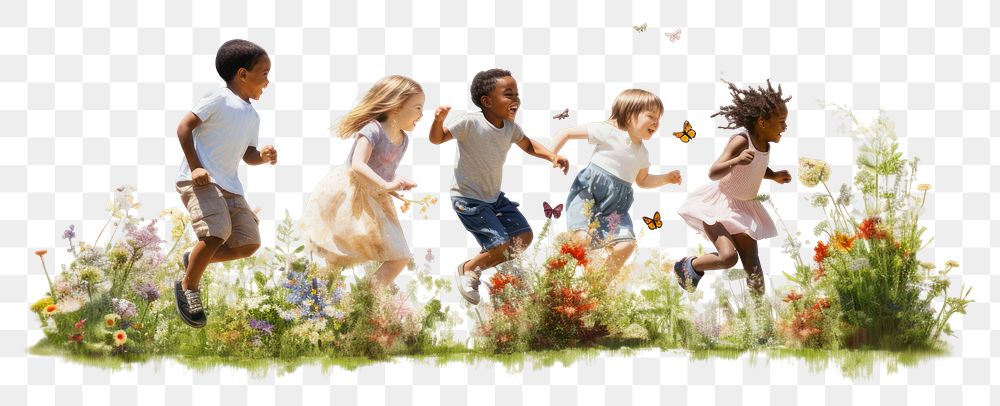 PNG Outdoors summer garden child transparent background