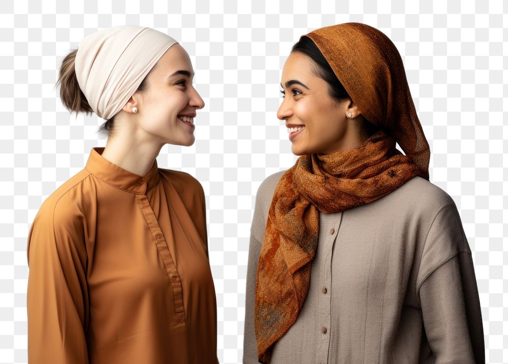 PNG Scarf adult smile togetherness. AI generated Image by rawpixel.