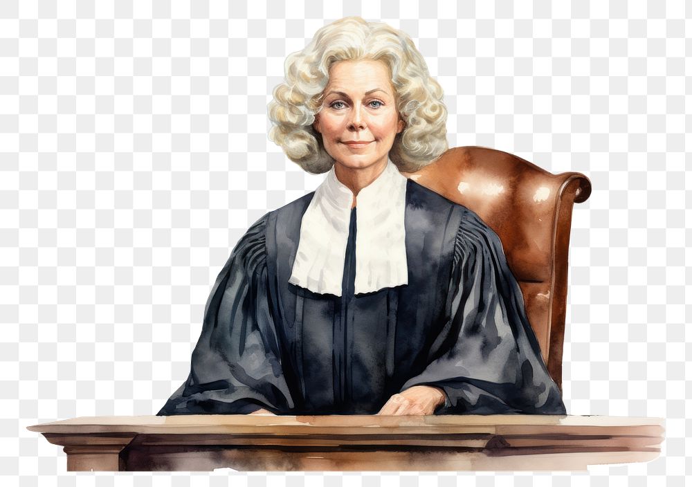 PNG Portrait female adult judge. AI generated Image by rawpixel.