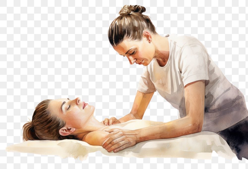PNG Therapy massage adult woman. AI generated Image by rawpixel.