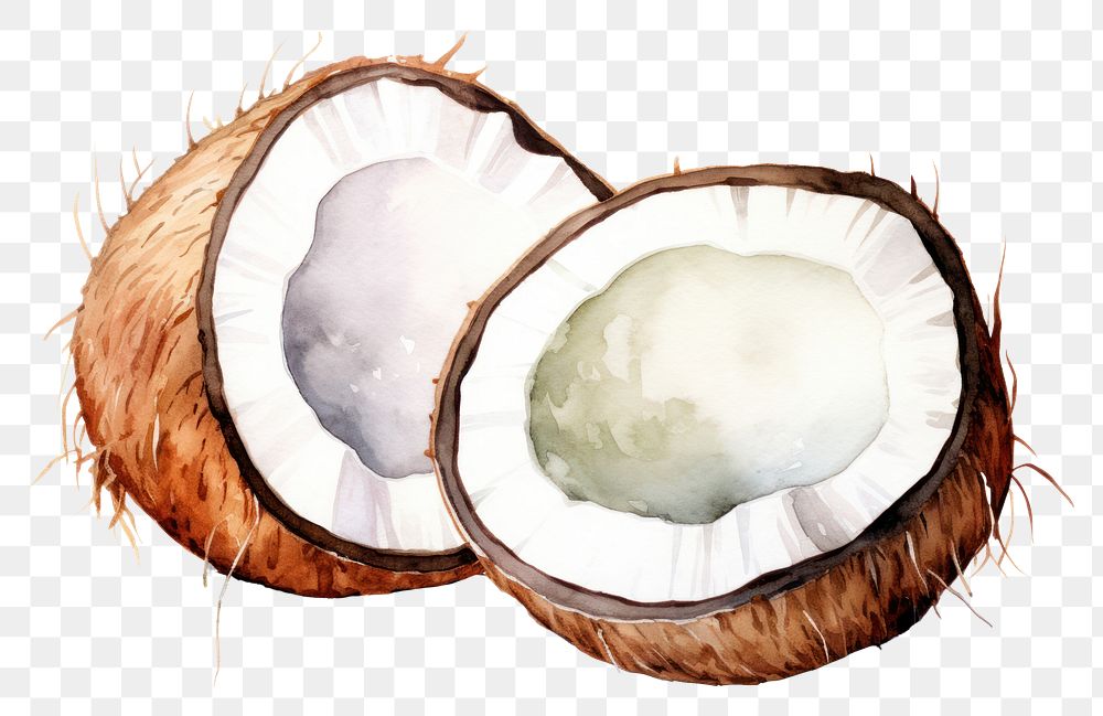 PNG  Coconut freshness eggshell clothing. AI generated Image by rawpixel.