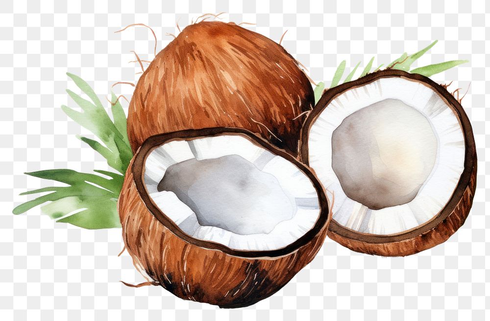 PNG  Coconut fruit plant food. AI generated Image by rawpixel.
