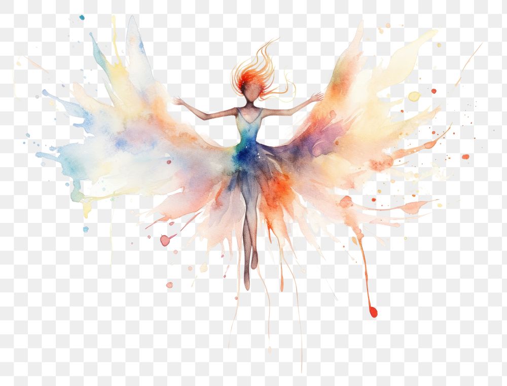 PNG Dancing fairy representation creativity. AI generated Image by rawpixel.