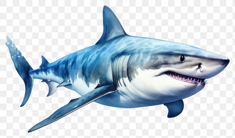 PNG Shark animal fish white background. 