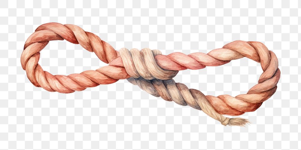 PNG Rope knot white background durability. AI generated Image by rawpixel.