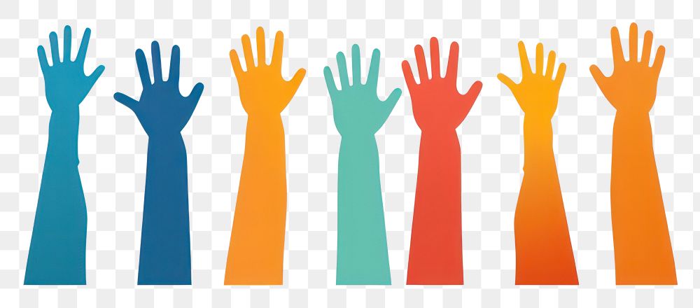 PNG Hand silhouette human togetherness. 
