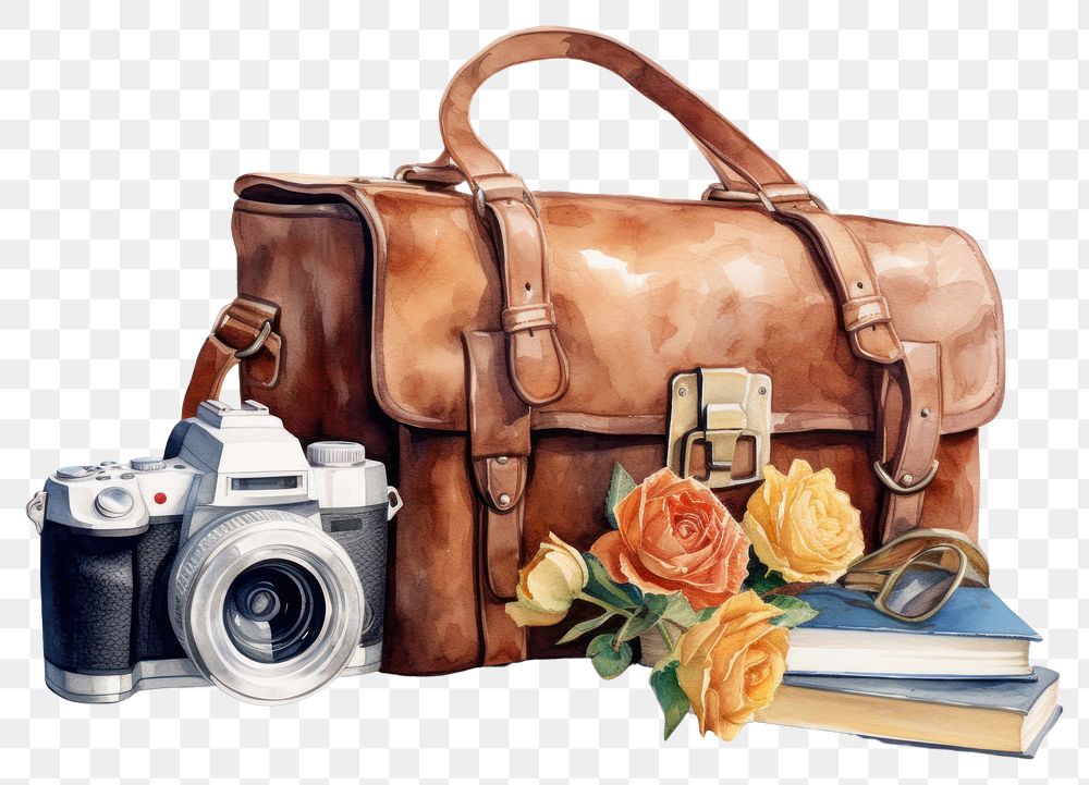 PNG Handbag camera purse accessories. AI generated Image by rawpixel.