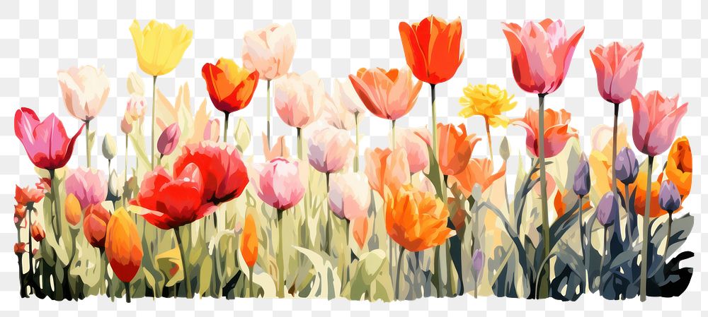 PNG Tulip outdoors flower nature. AI generated Image by rawpixel.