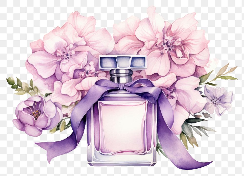 PNG Cosmetics perfume bottle flower. 