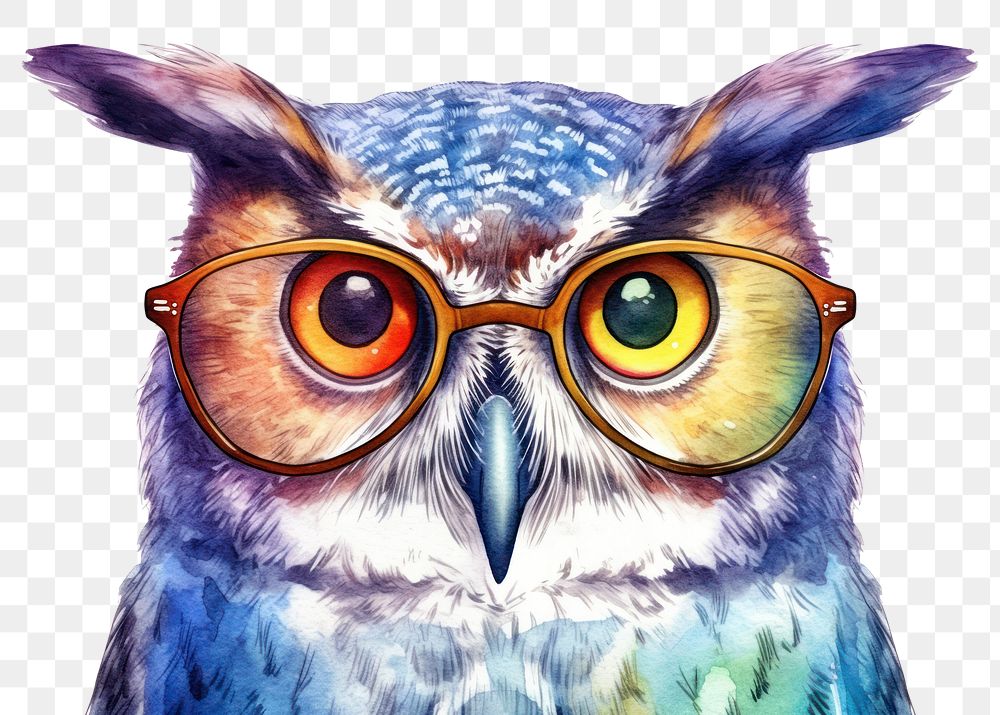 PNG Glasses animal bird owl. 