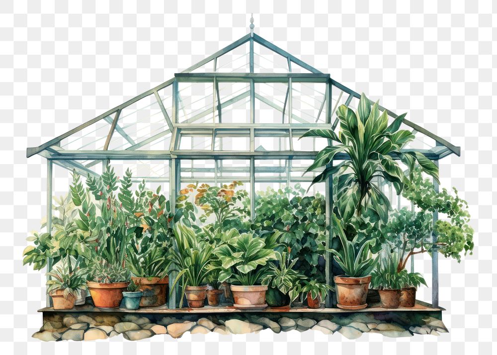 PNG Greenhouse plant gardening outdoors. AI generated Image by rawpixel.