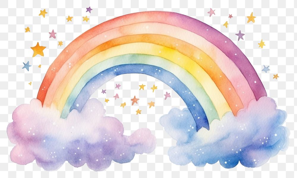 PNG Rainbow tranquility backgrounds creativity. AI generated Image by rawpixel.