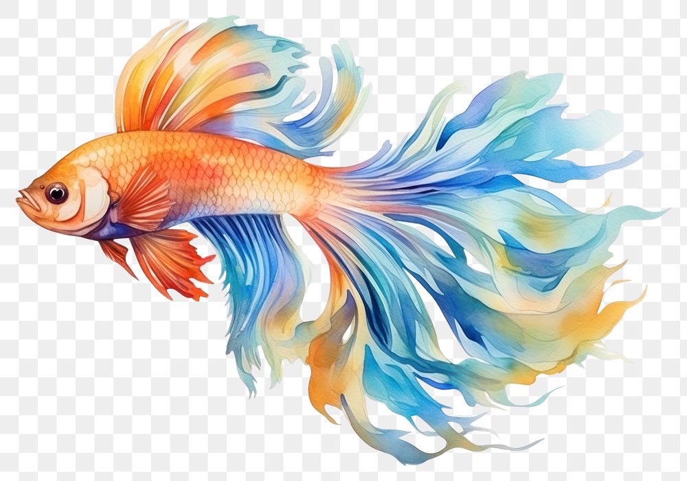 PNG Fish goldfish animal white background. AI generated Image by rawpixel.