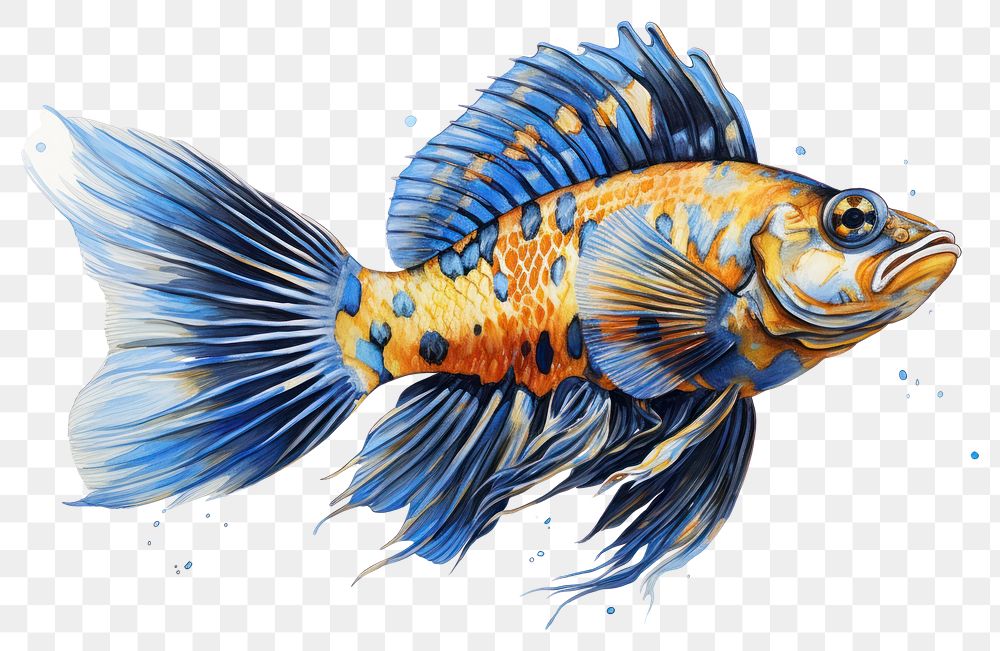 PNG Fish animal underwater creativity. AI generated Image by rawpixel.