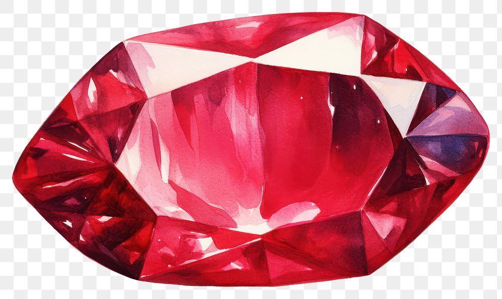 PNG Gemstone jewelry diamond red. AI generated Image by rawpixel.
