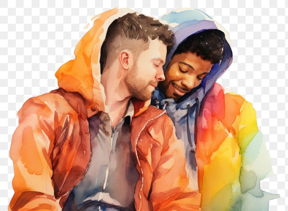 PNG Portrait jacket adult togetherness. AI generated Image by rawpixel.