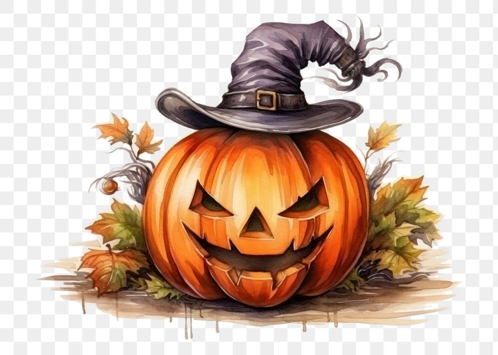 PNG Halloween anthropomorphic jack-o'-lantern celebration. 